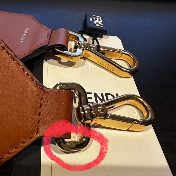 Fendi signature b/w checkered adjustable shoulder strap Brand New with receipt - Picture 13 of 16